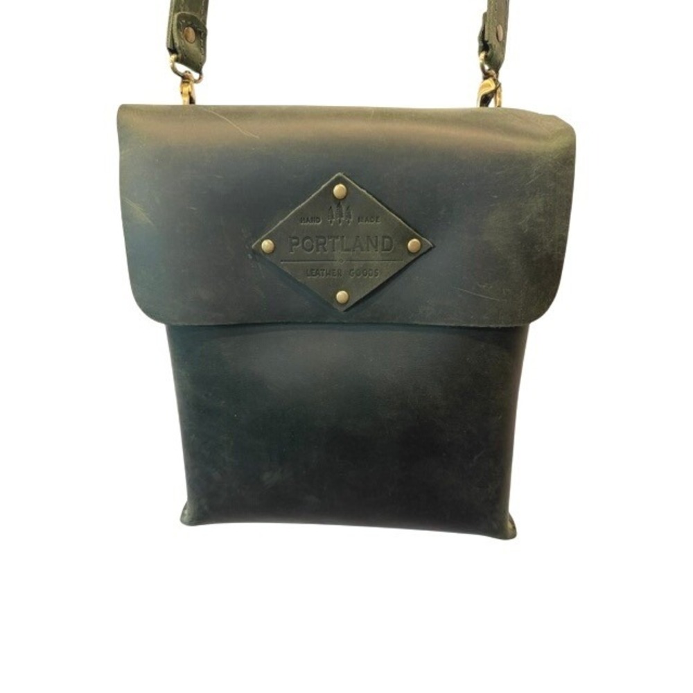 Portland Leather Goods New Hawkeye Satchel Evergreen Leather Crossbody Bag NEW